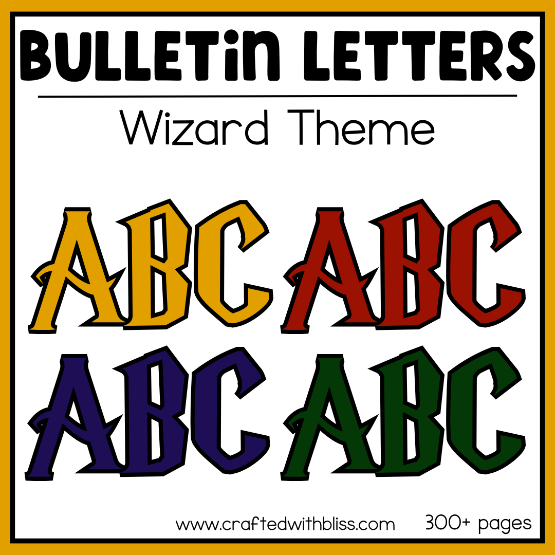 Wizard Bulletin Board Letters – CraftedwithBliss