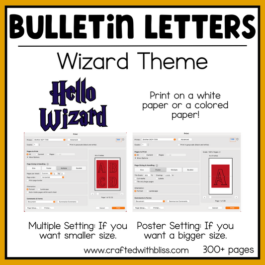 Wizard Bulletin Board Letters