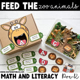 Feed the Zoo Animals Theme Sensory Bin Literacy and Math Center