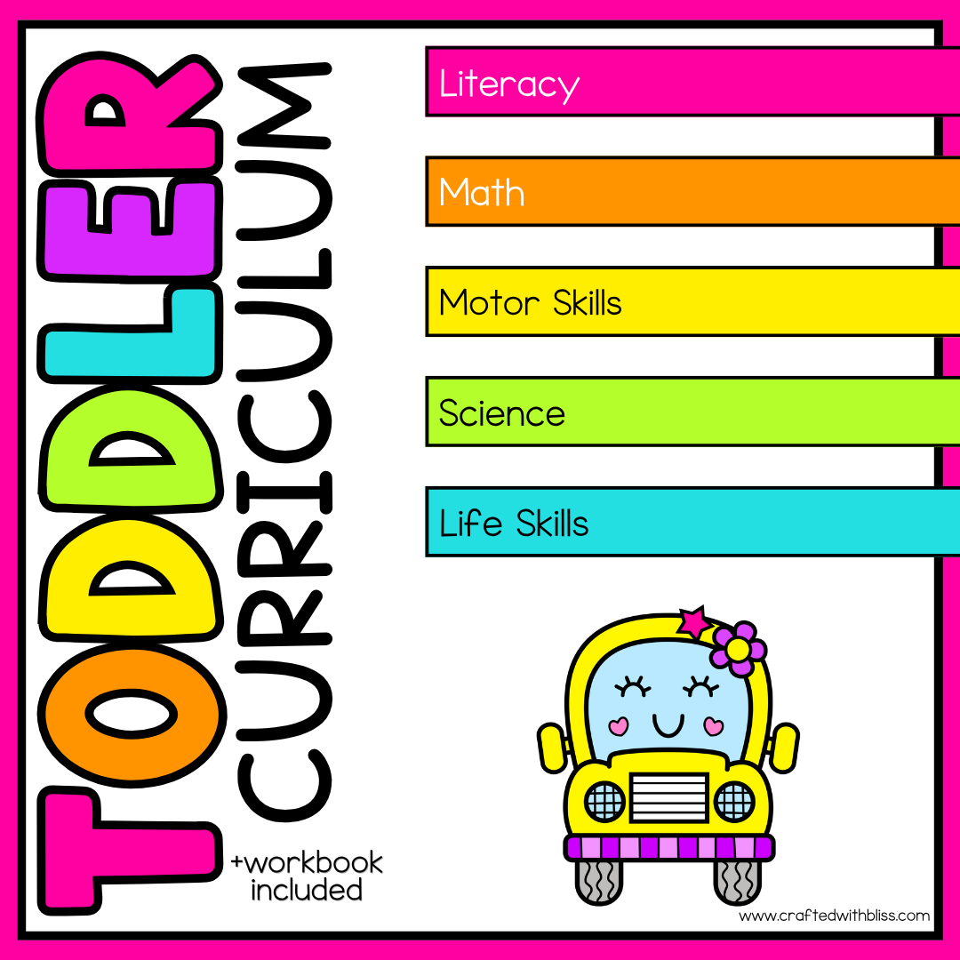 Toddler Curriculum Workbook GROWING BUNDLE Homeschool Tot School Daycare