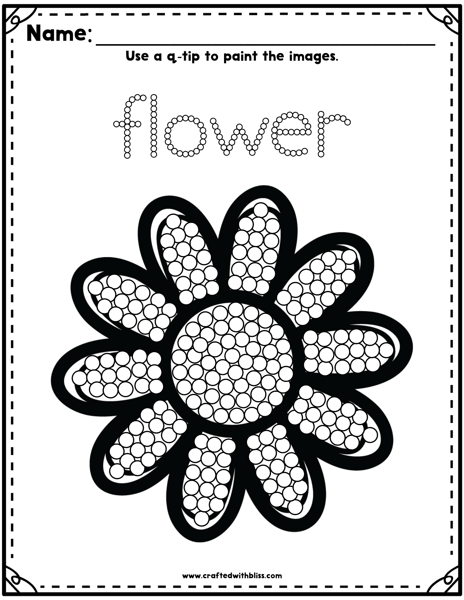 Q-Tip Painting - Spring Season Fine Motor Activity | Spring Craft ...