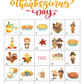 50 Thanksgiving Bingo Cards (5x5)