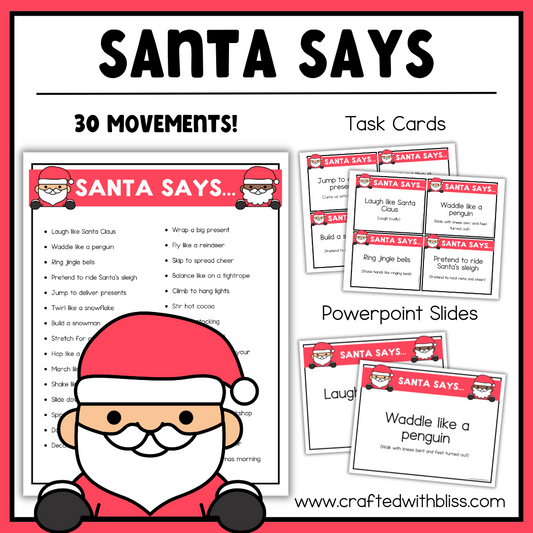 Santa Says Movement Game