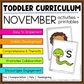 November Toddler Curriculum Activities and Printable Tot School Homeschool