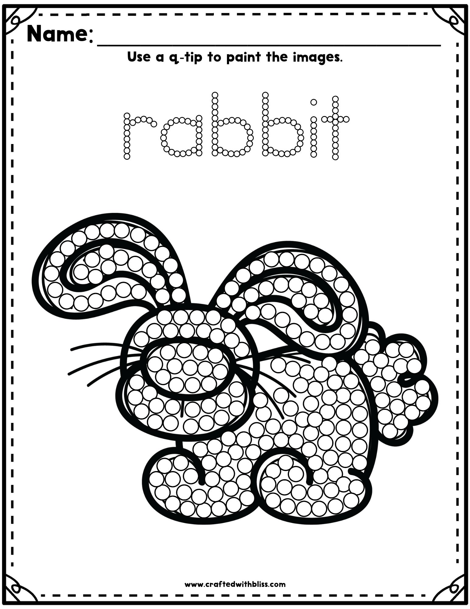 Tip Spring Painting Sheets.pdf Q-Tip Painting - Spring Season Fine Motor Activity | Spring Craft ...