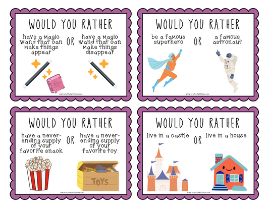 40 Would You Rather Task Cards (K-3rd Grade) | Ice Breaker | Morning Work | Conversation Starter Active