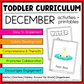 December Toddler Curriculum Activities and Printable Tot School Homeschool