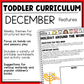 December Toddler Curriculum Activities and Printable Tot School Homeschool