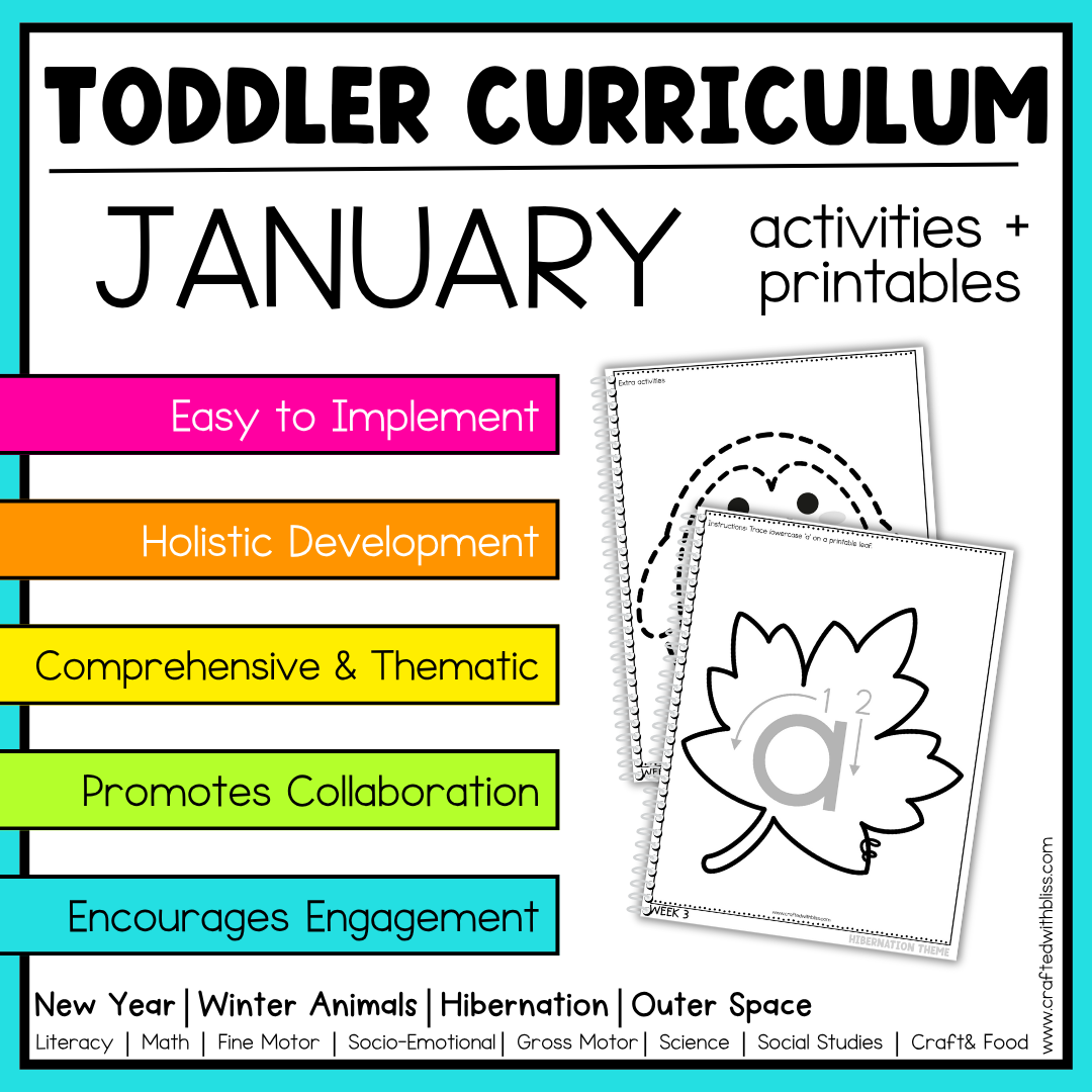January Toddler Curriculum Activities and Printable Tot School Homeschool