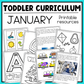 January Toddler Curriculum Activities and Printable Tot School Homeschool