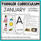 January Toddler Curriculum Activities and Printable Tot School Homeschool