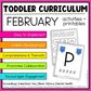 February Toddler Curriculum Activities and Printable Tot School Homeschool