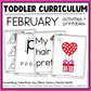 February Toddler Curriculum Activities and Printable Tot School Homeschool