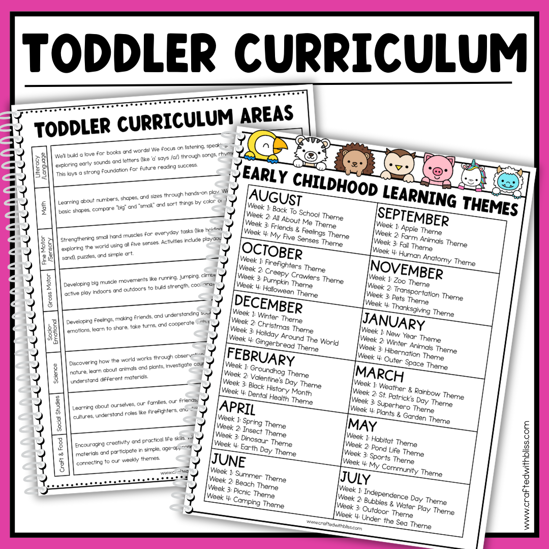 February Toddler Curriculum Activities and Printable Tot School Homeschool