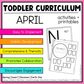 April Toddler Curriculum Activities and Printable Tot School Homeschool Spring