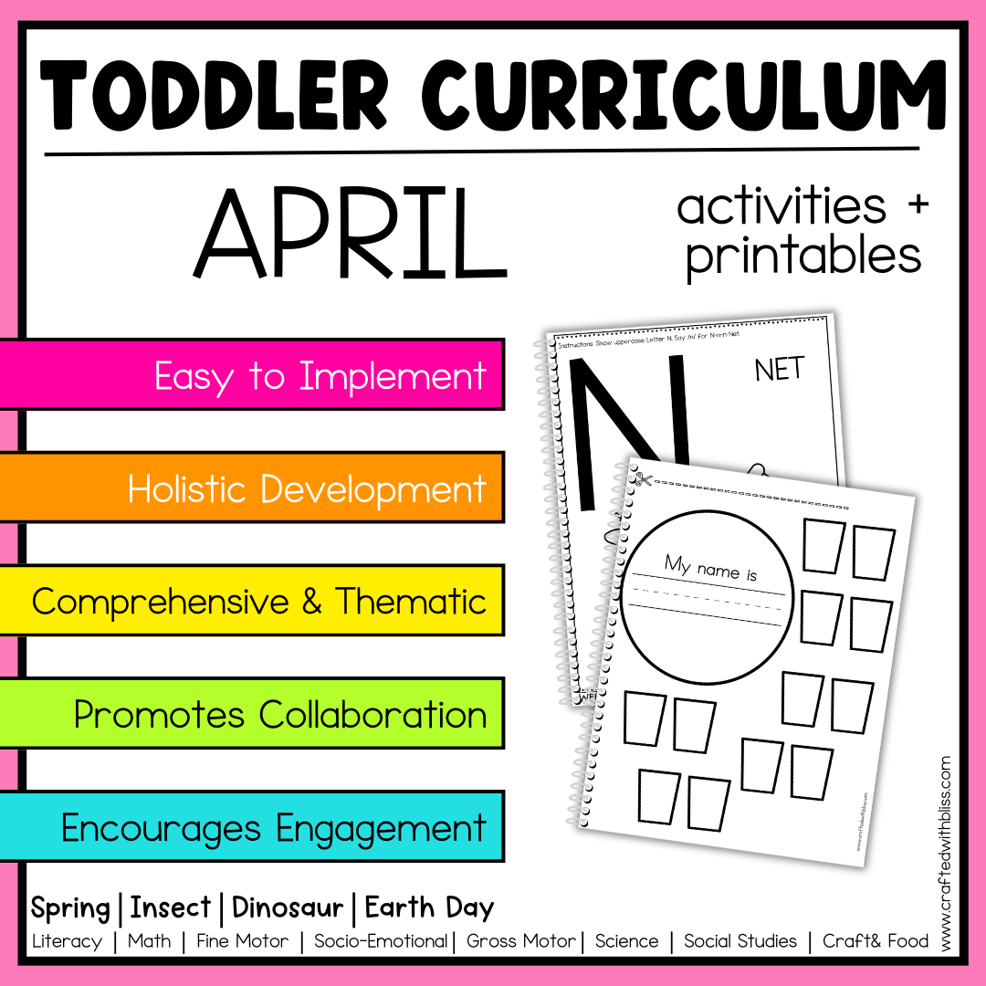 April Toddler Curriculum Activities and Printable Tot School Homeschool Spring
