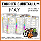 May Toddler Curriculum Activities and Printable Tot School Homeschool