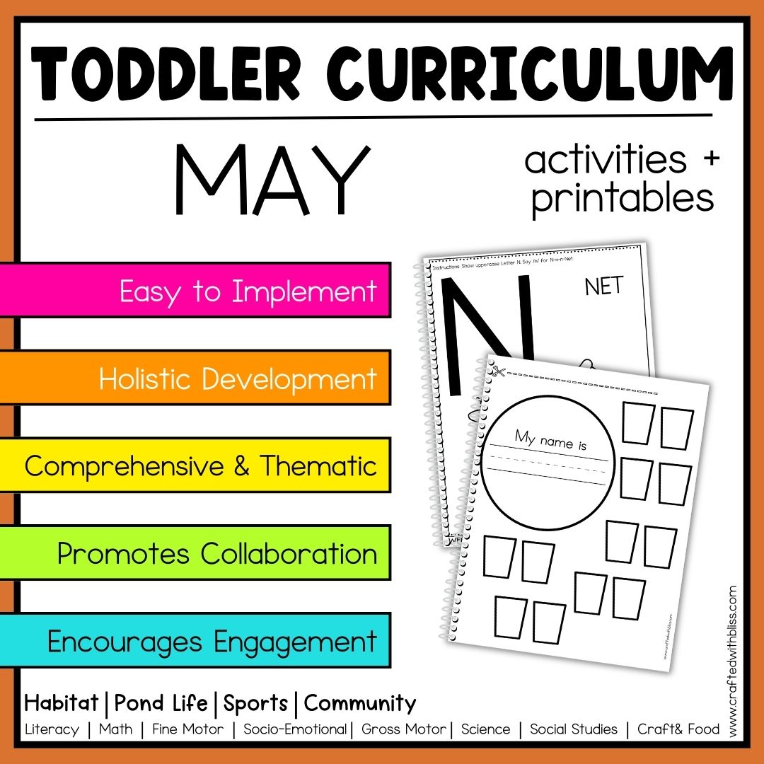 May Toddler Curriculum Activities and Printable Tot School Homeschool