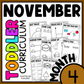 November Month 4 Toddler Curriculum Workbook Homeschool Tot School Daycare