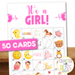 50 It's A Girl Bingo Cards (5x5)