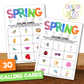 50 Spring Bingo Cards (5x5)
