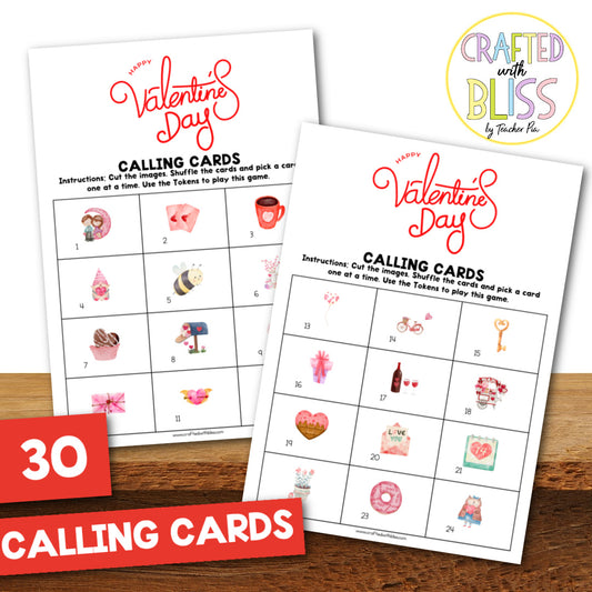 50 Valentine's Day Bingo Cards (5x5)