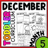 December Month 5 Toddler Curriculum Workbook Homeschool Tot School Daycare