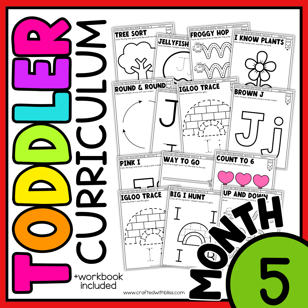 December Month 5 Toddler Curriculum Workbook Homeschool Tot School Daycare