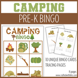 10 Camping BINGO For Preschool Kindergarten