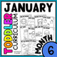 January Month 6 Toddler Curriculum Workbook Homeschool Tot School Daycare Tot Curriculum