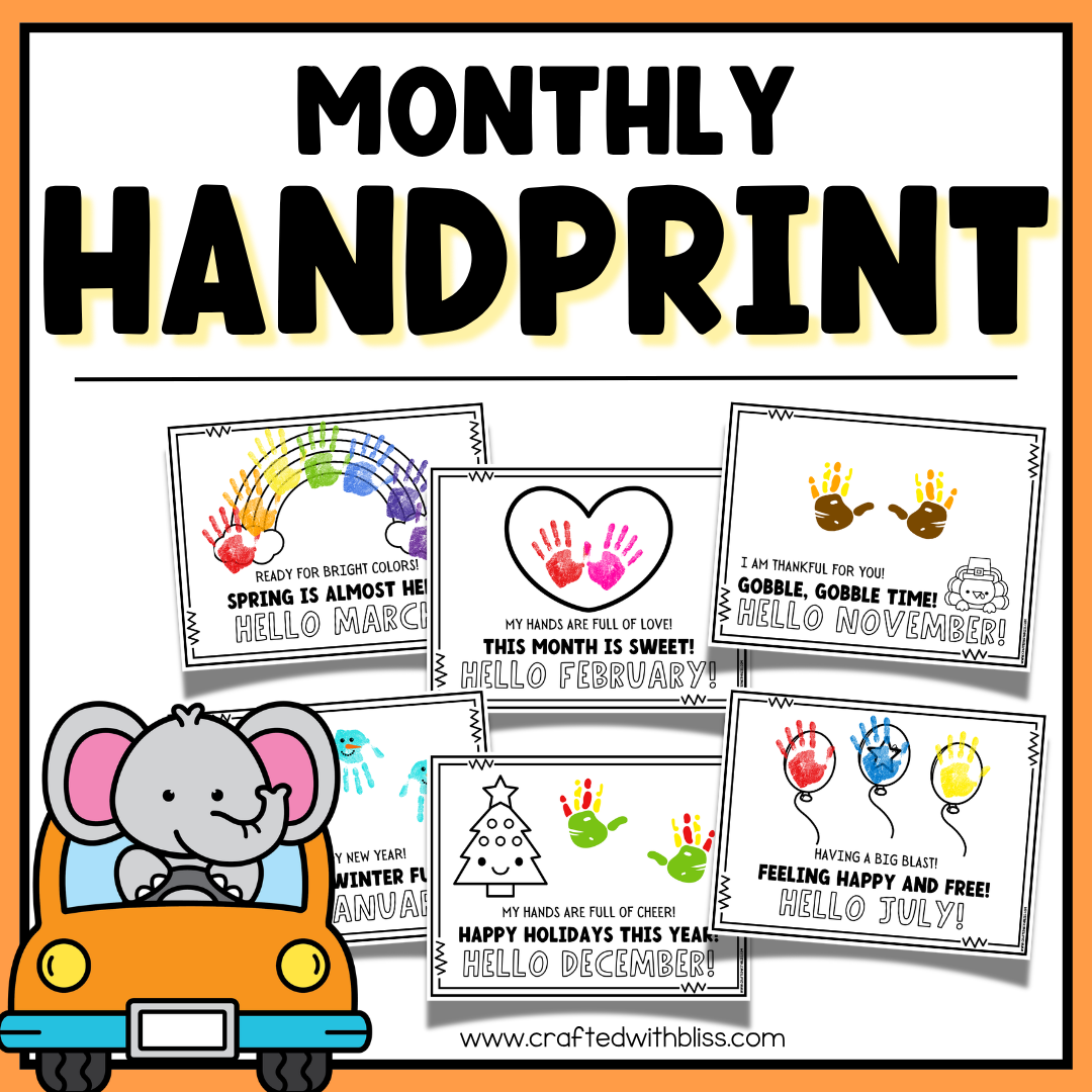 Monthly Handprint Keepsake Art