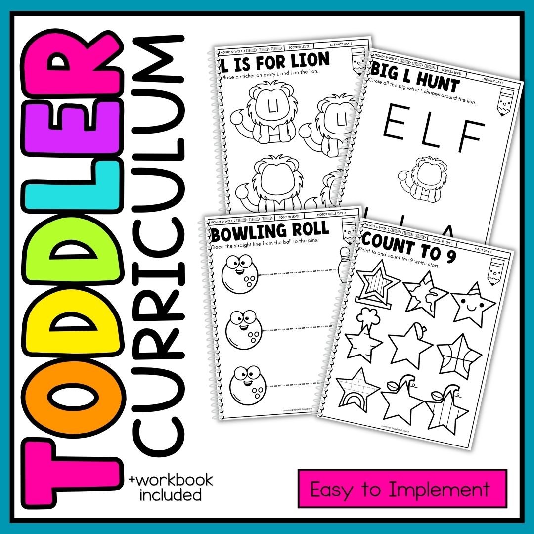 January Month 6 Toddler Curriculum Workbook Homeschool Tot School Daycare Tot Curriculum