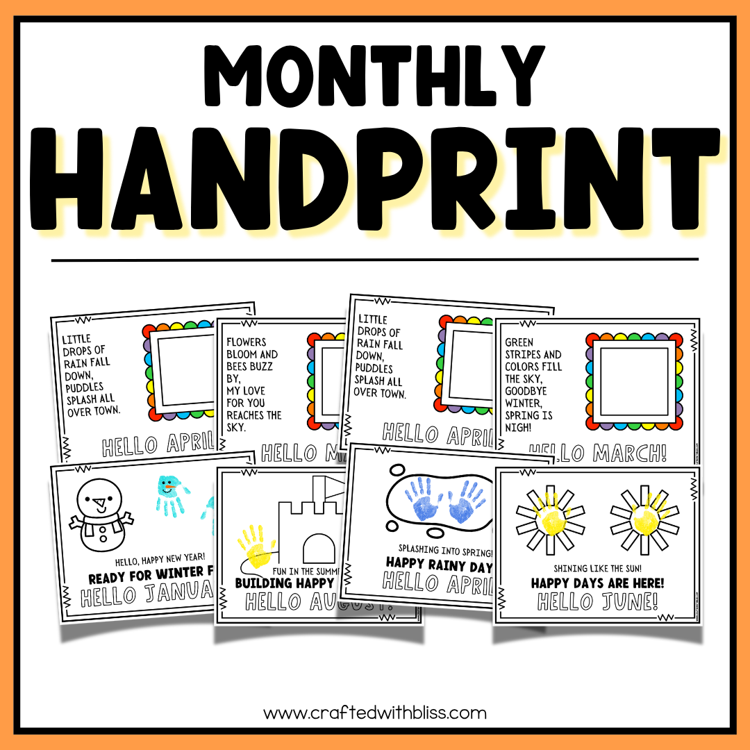 Monthly Handprint Keepsake Art