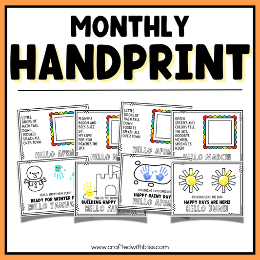 Monthly Handprint Keepsake Art