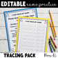 Editable Name Practice Printable PreK Writing Center Life Skill Mini Bundle