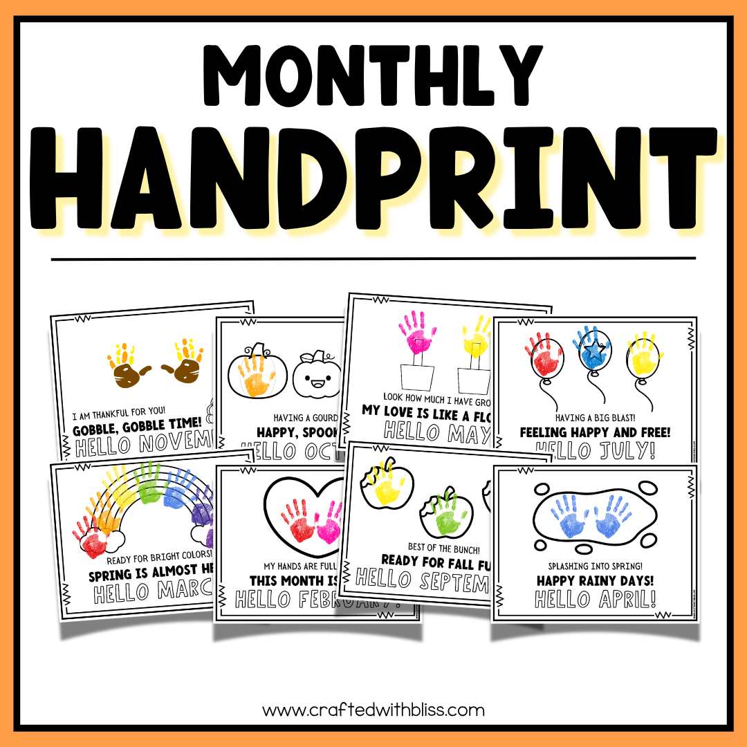 Monthly Handprint Keepsake Art