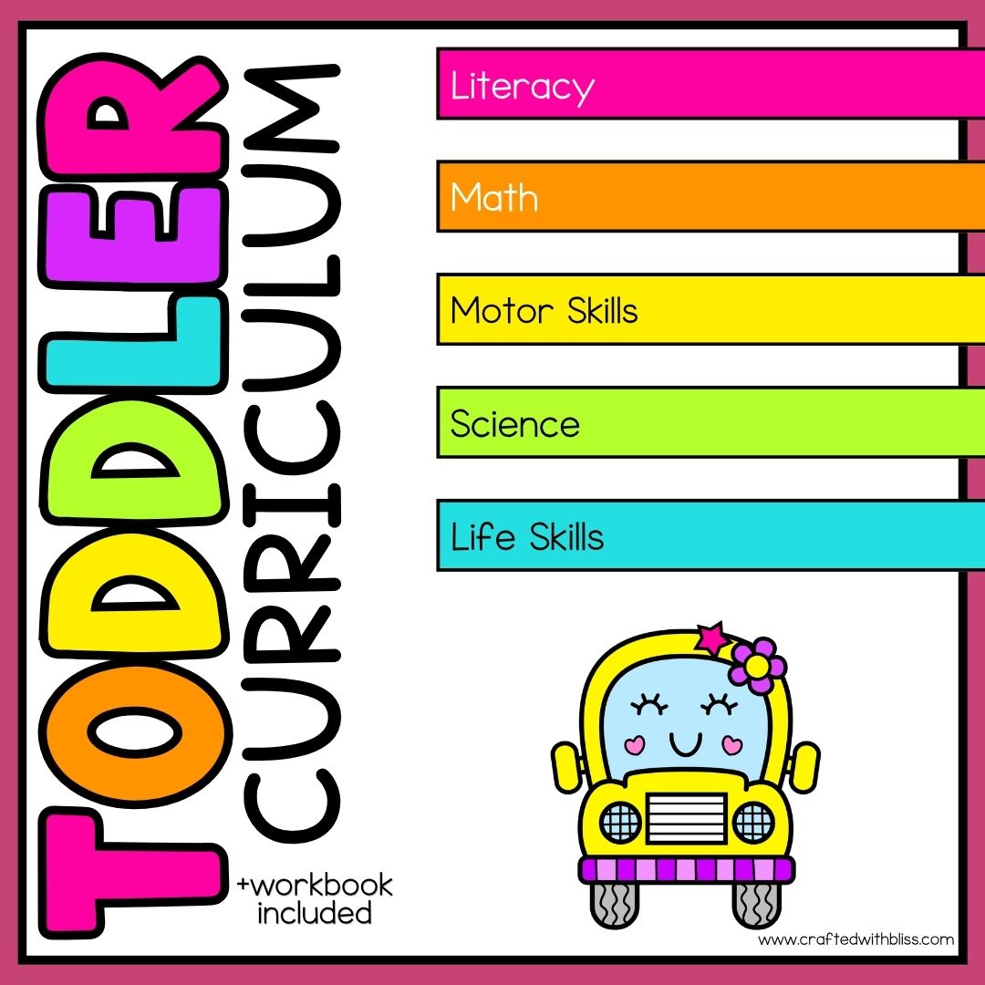 February Month 7 Toddler Curriculum Workbook Homeschool Tot School Daycare