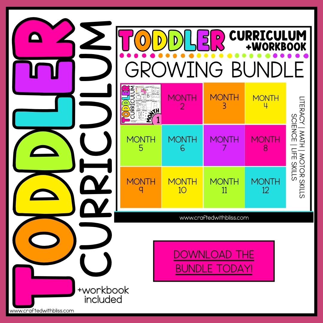 February Month 7 Toddler Curriculum Workbook Homeschool Tot School Daycare