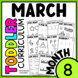 March Month 8 Toddler Curriculum Workbook Homeschool Tot School Daycare