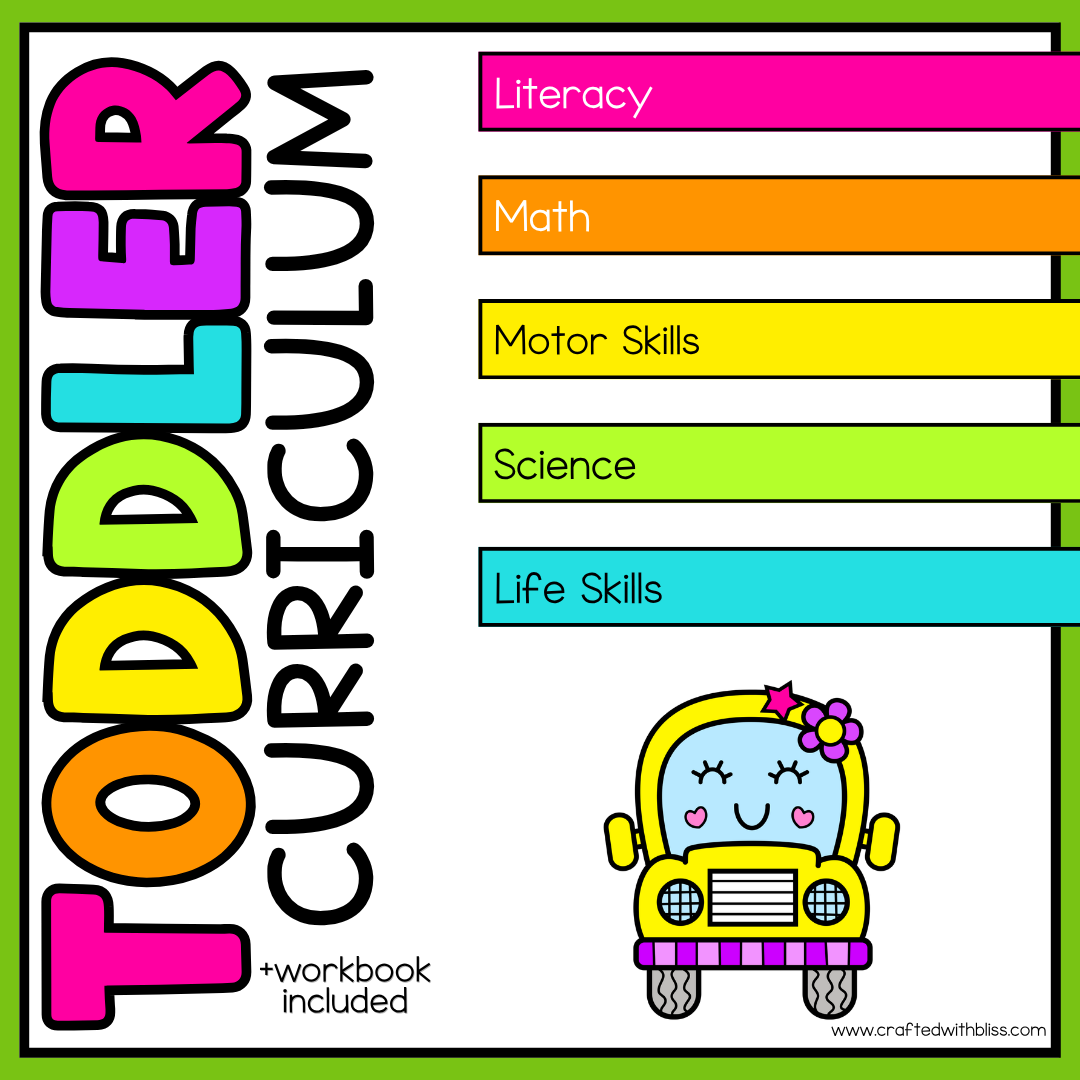 March Month 8 Toddler Curriculum Workbook Homeschool Tot School Daycare
