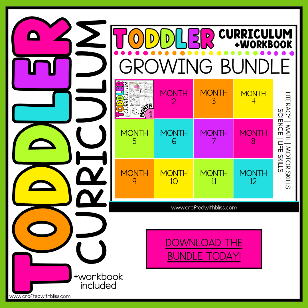March Month 8 Toddler Curriculum Workbook Homeschool Tot School Daycare