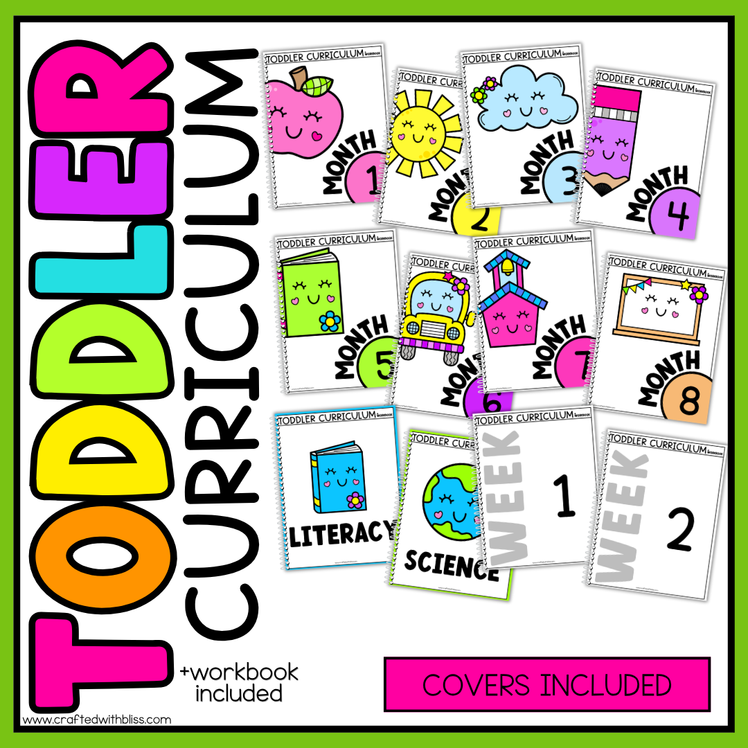 March Month 8 Toddler Curriculum Workbook Homeschool Tot School Daycare