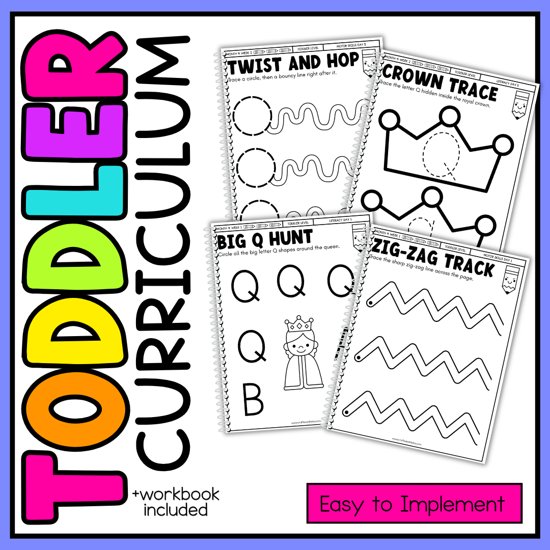 April Month 9 Toddler Curriculum Workbook Homeschool Tot School Daycare