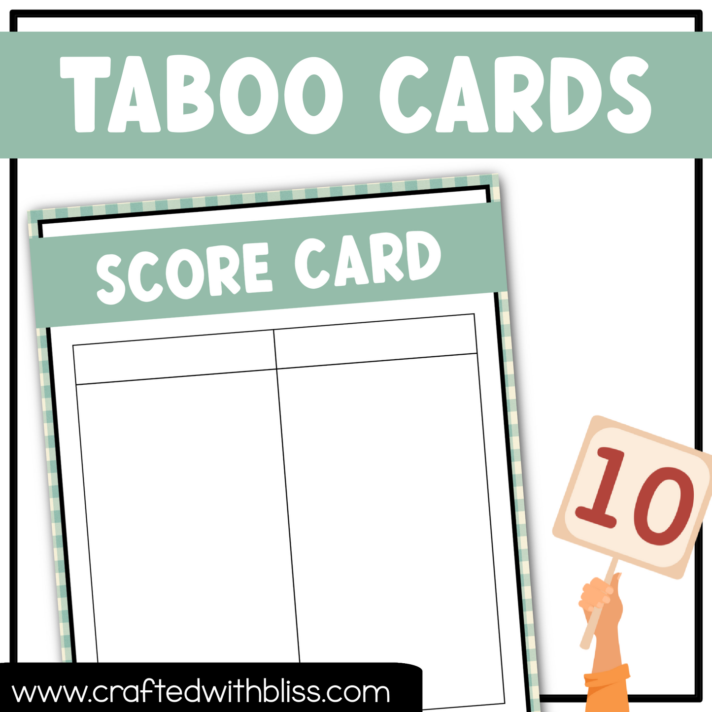 90's Theme Taboo Party Game 150 Card Fun Friday Ice Breaker Brain Break Classroom Forbidden Words