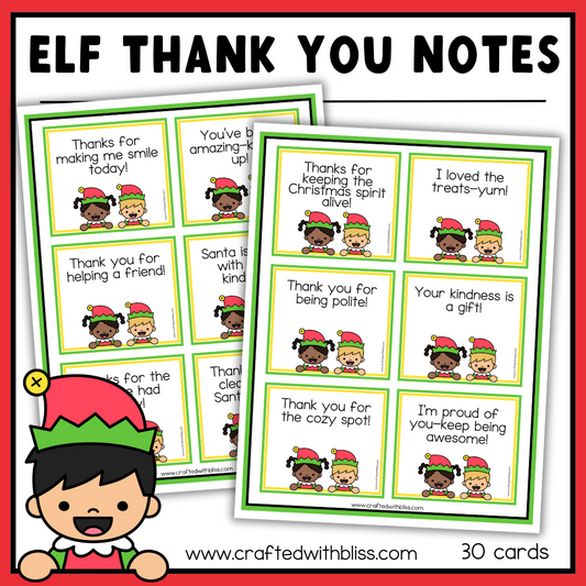 Elf Thank You Notes (30 Cards)