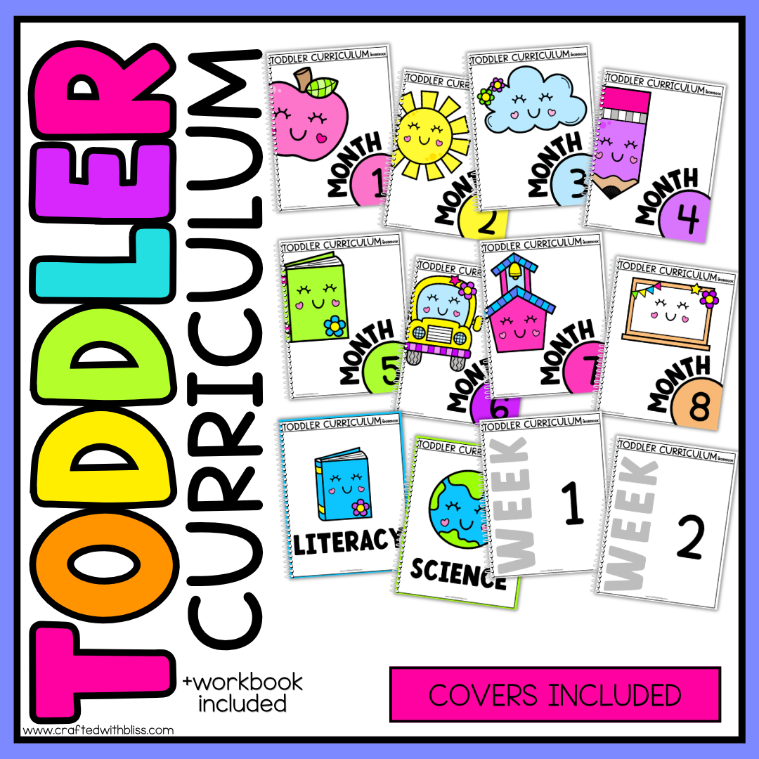 April Month 9 Toddler Curriculum Workbook Homeschool Tot School Daycare