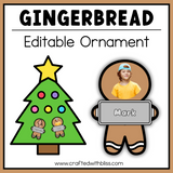 Editable Gingerbread Ornament – Canva Template