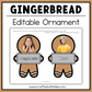 Editable Gingerbread Ornament – Canva Template