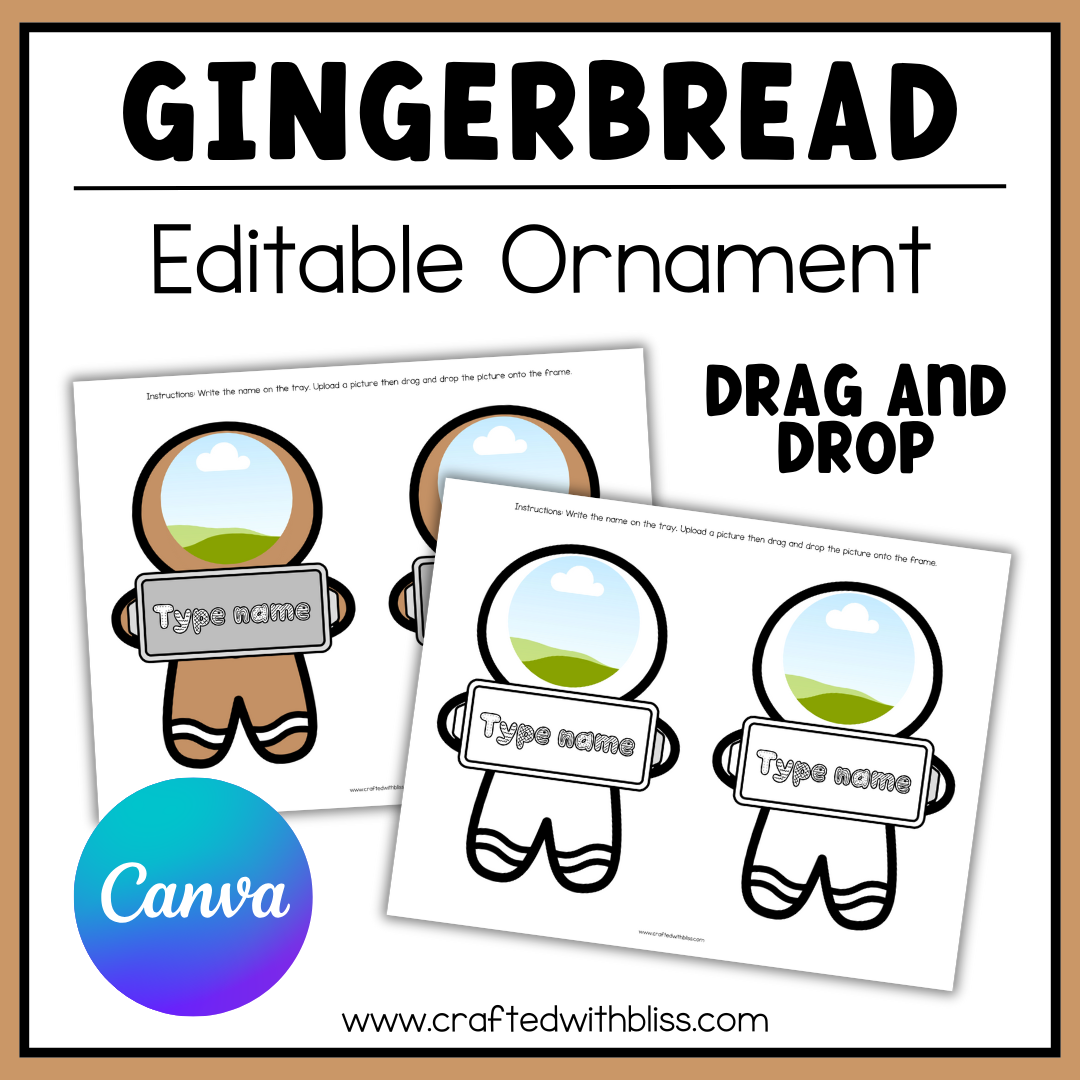 Editable Gingerbread Ornament – Canva Template