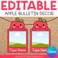 Editable Apple Photo Bulletin Decor | Canva Template